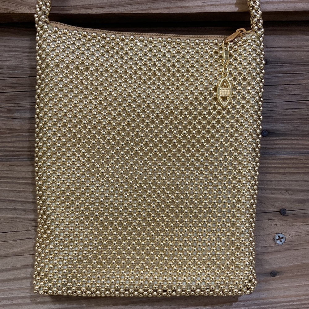Vintage Marlo Gold Bead Bag